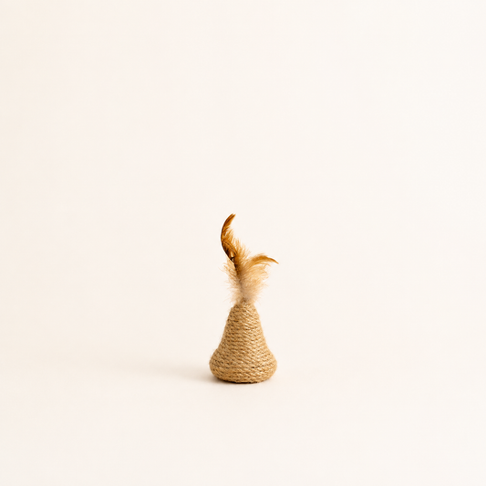 NOQIVA Gioco per Gatti in Sisal Naturale con Piuma